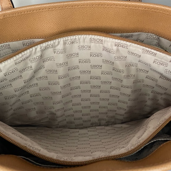 Michael Kors brown leather tote shoulder bag large - Picture 11 of 16